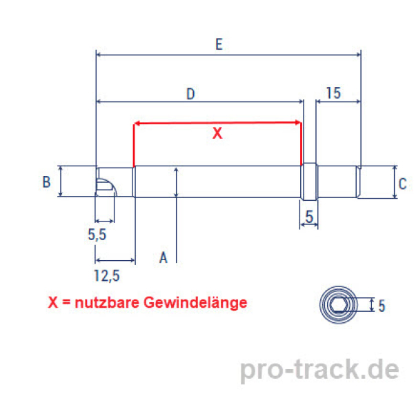 Zeichnung Stehbolzen